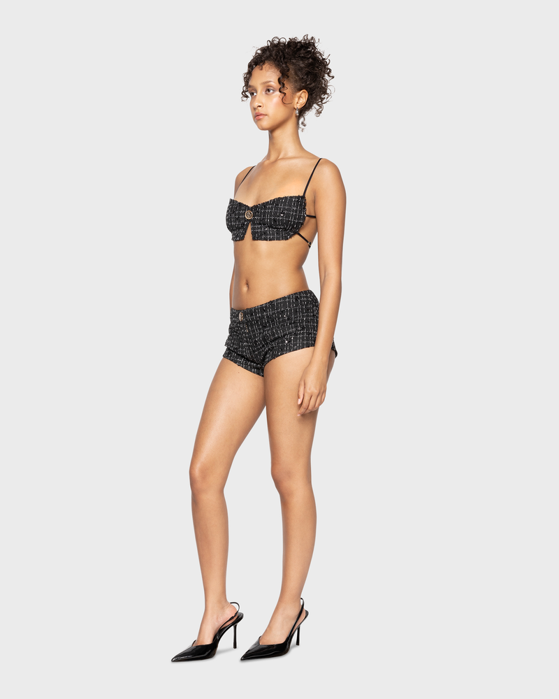 ASAP Tweed Top Black