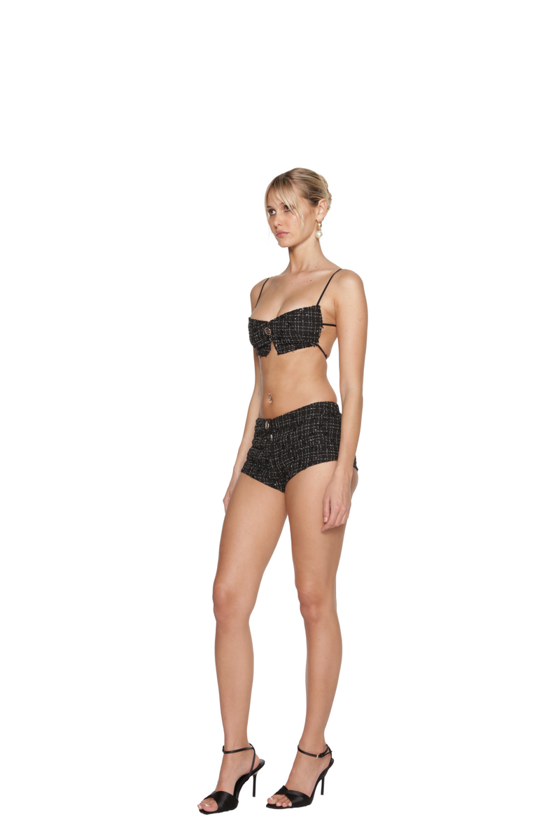 ASAP Tweed Top Black