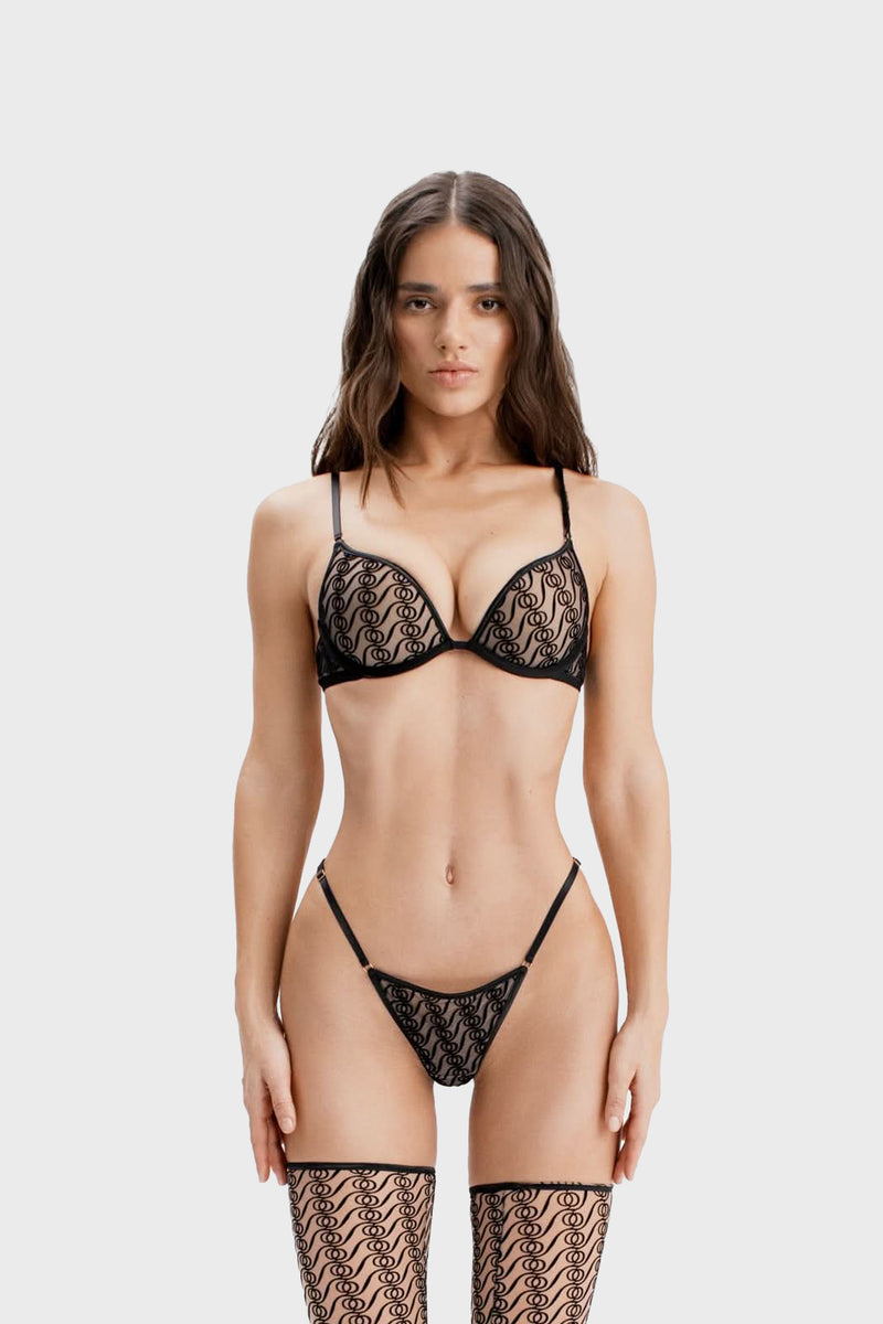 Alizee Thong Black