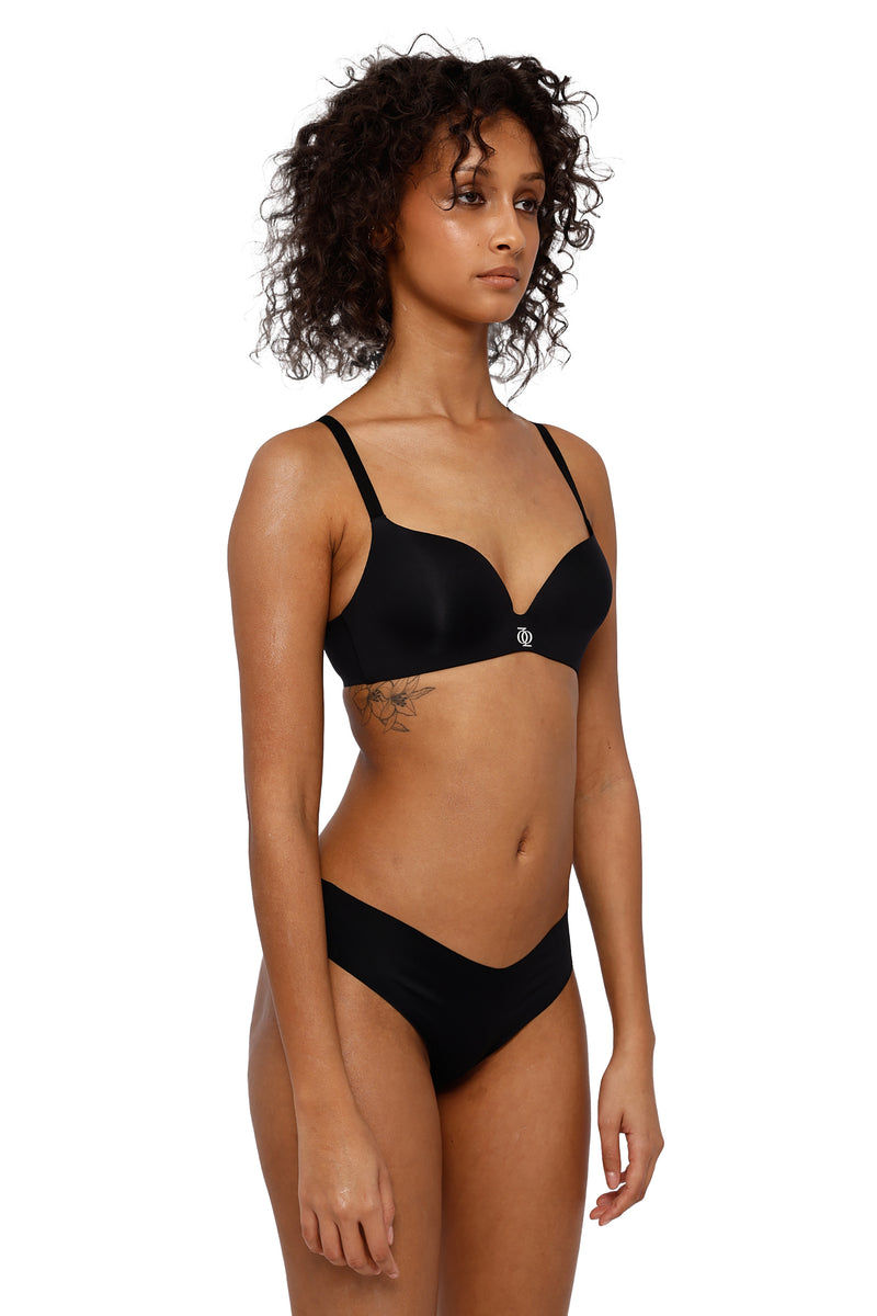 Second Skin Teardrop Bra Black
