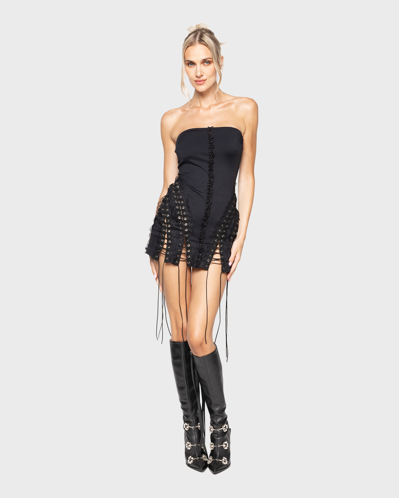 Sorry I'm Late Dress Black