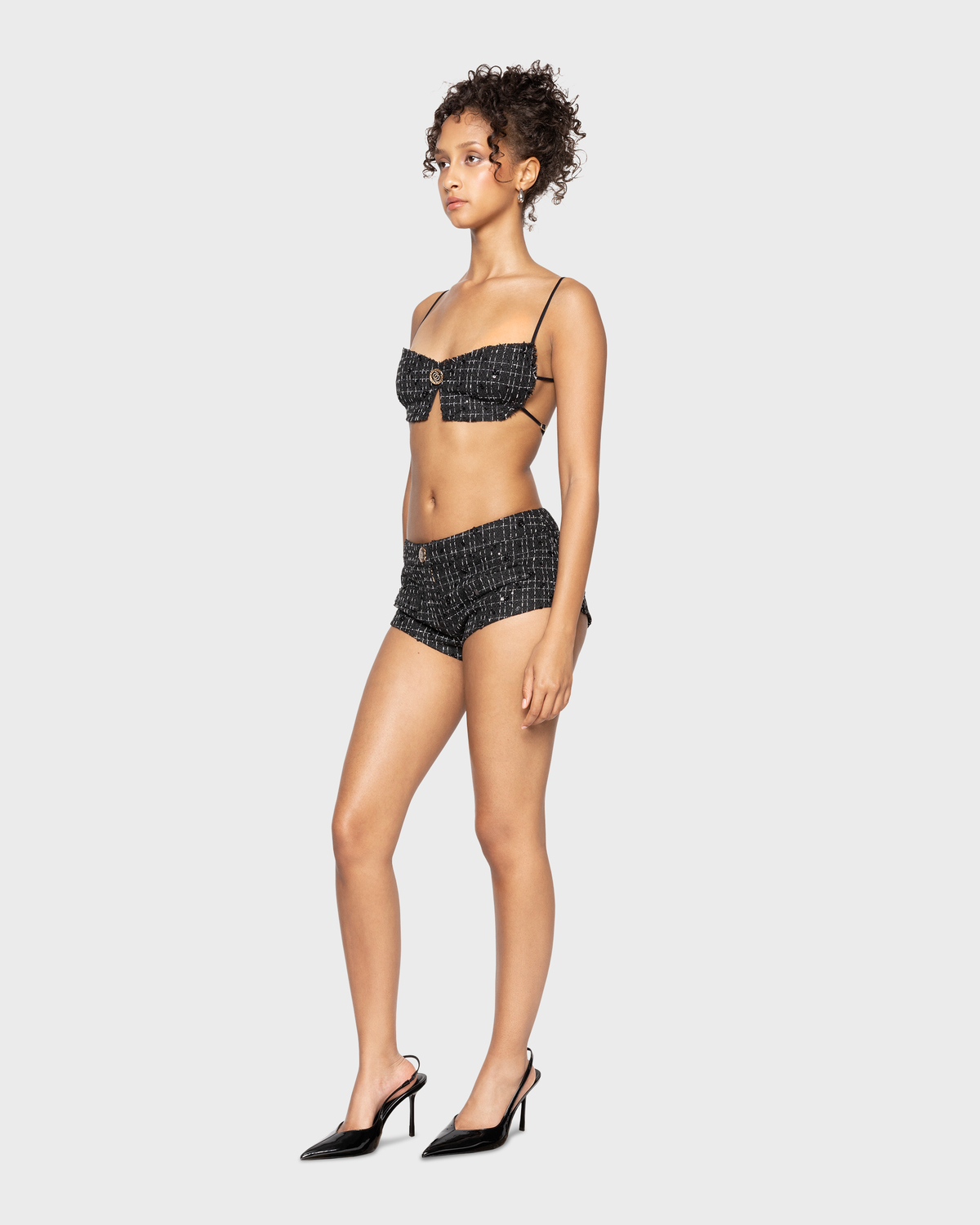 ASAP Tweed Top Black
