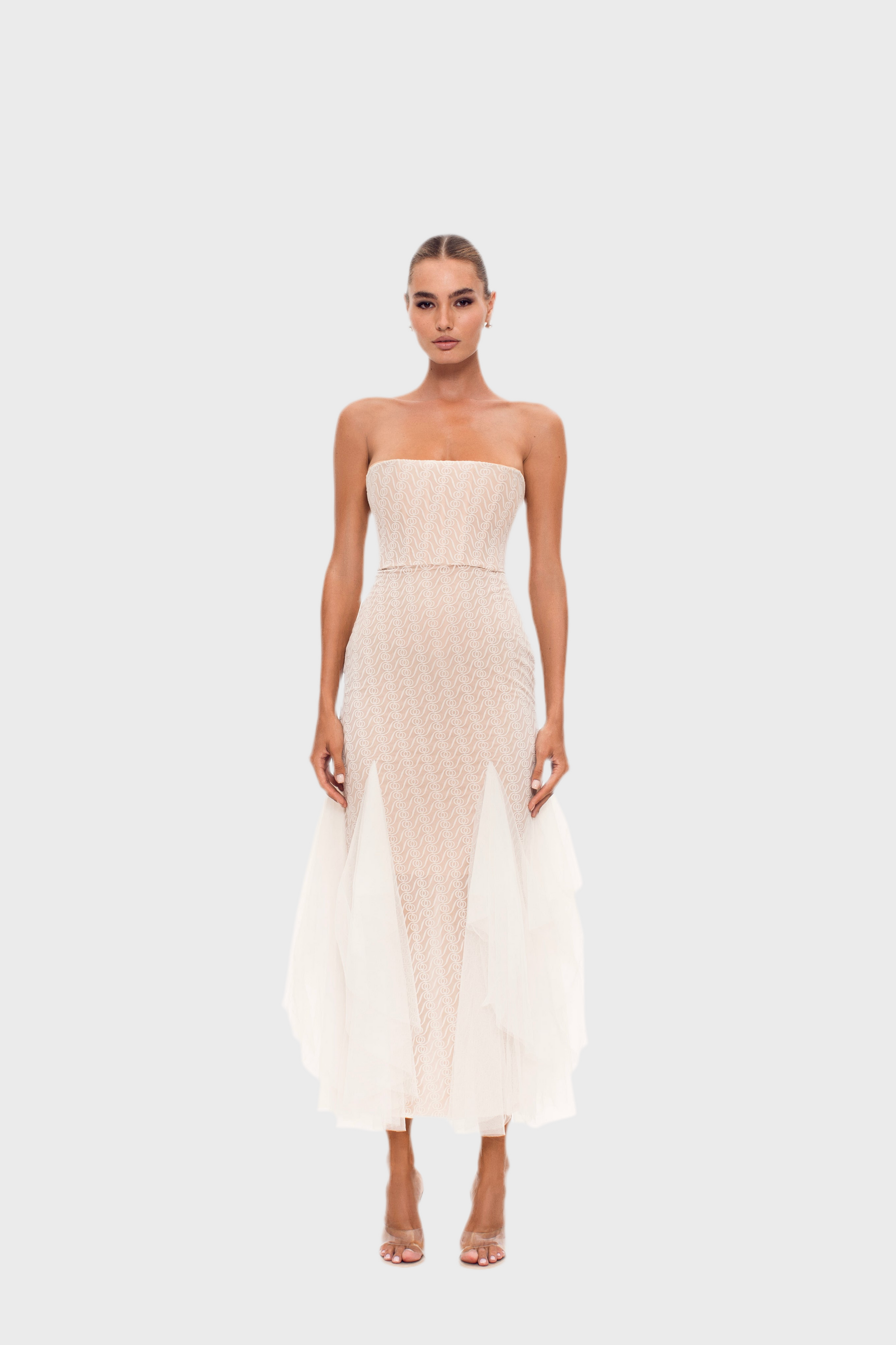 Alizee Strapless Dress White