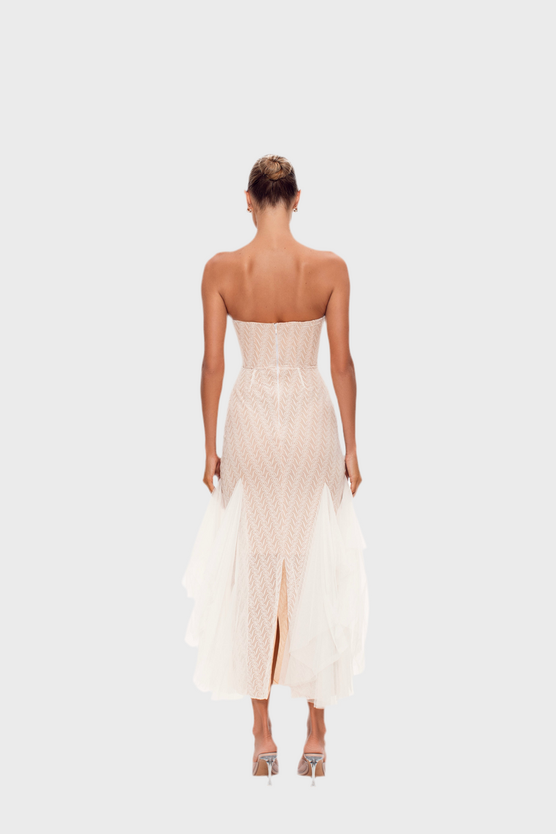 Alizee Strapless Dress White