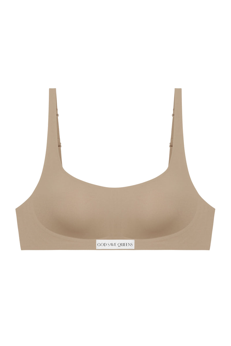 Second Skin Bralette Scoop-Neck Mocha