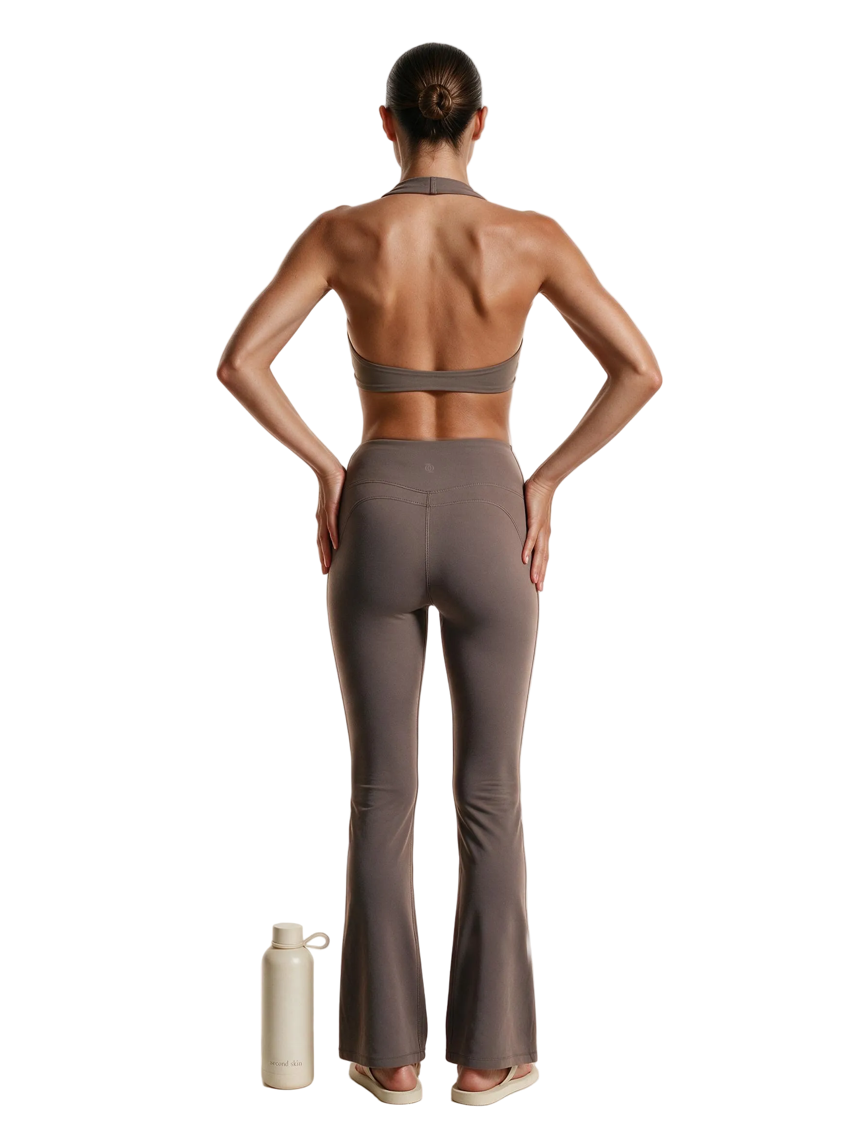 Second Skin Studio High-Waisted Bootcut Legging Mushroom