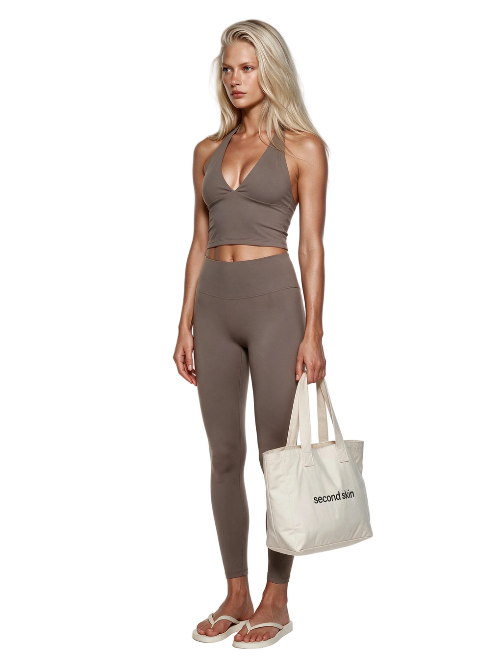 Second Skin Studio Halter Top Mushroom
