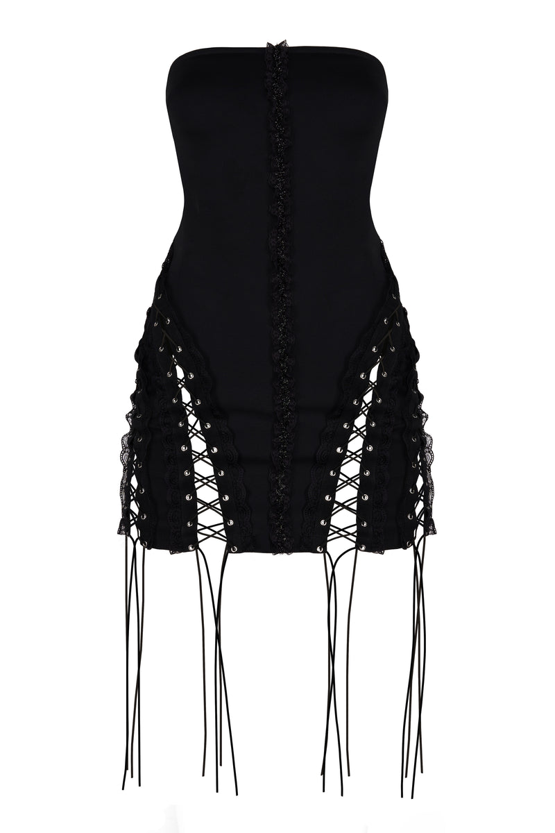 Sorry I'm Late Dress Black