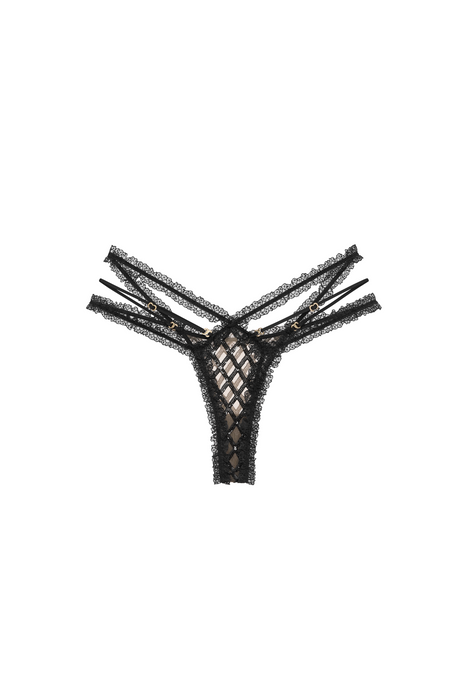 Valentina Thong Black