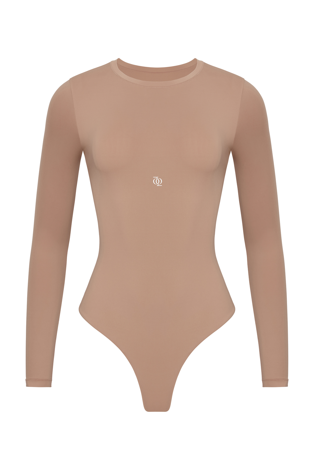 Second Skin Long Sleeve Crew-Neck Bodysuit Nude