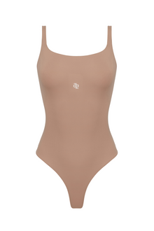 Second Skin Square-Neck Bodysuit Nude