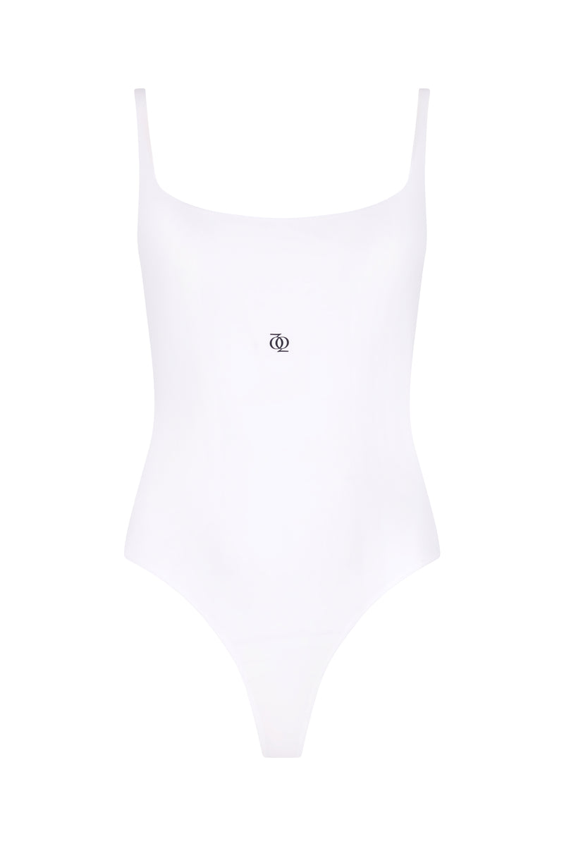 Second Skin Square-Neck Bodysuit White