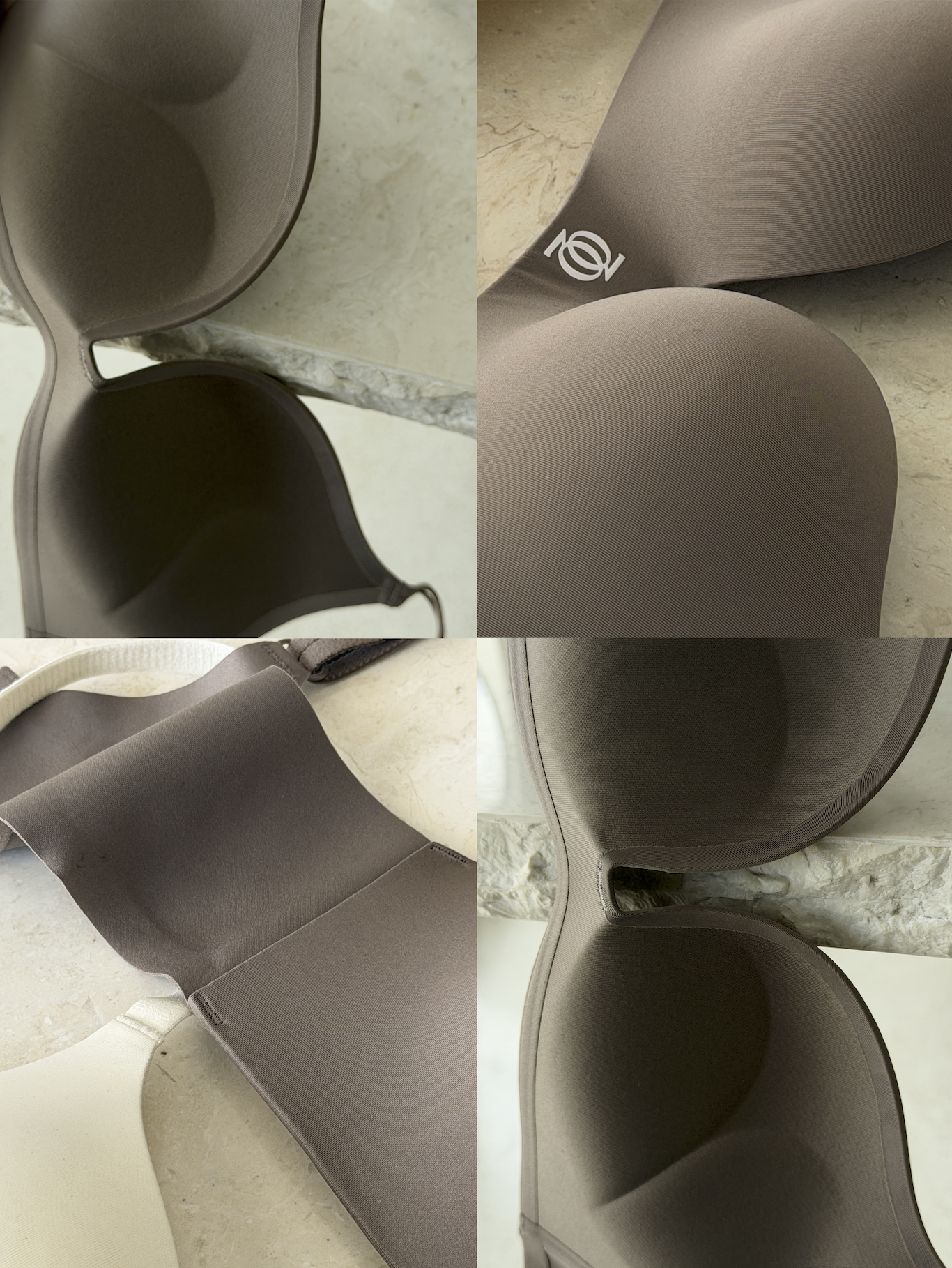 Second Skin Teardrop Push Up Bra Mushroom
