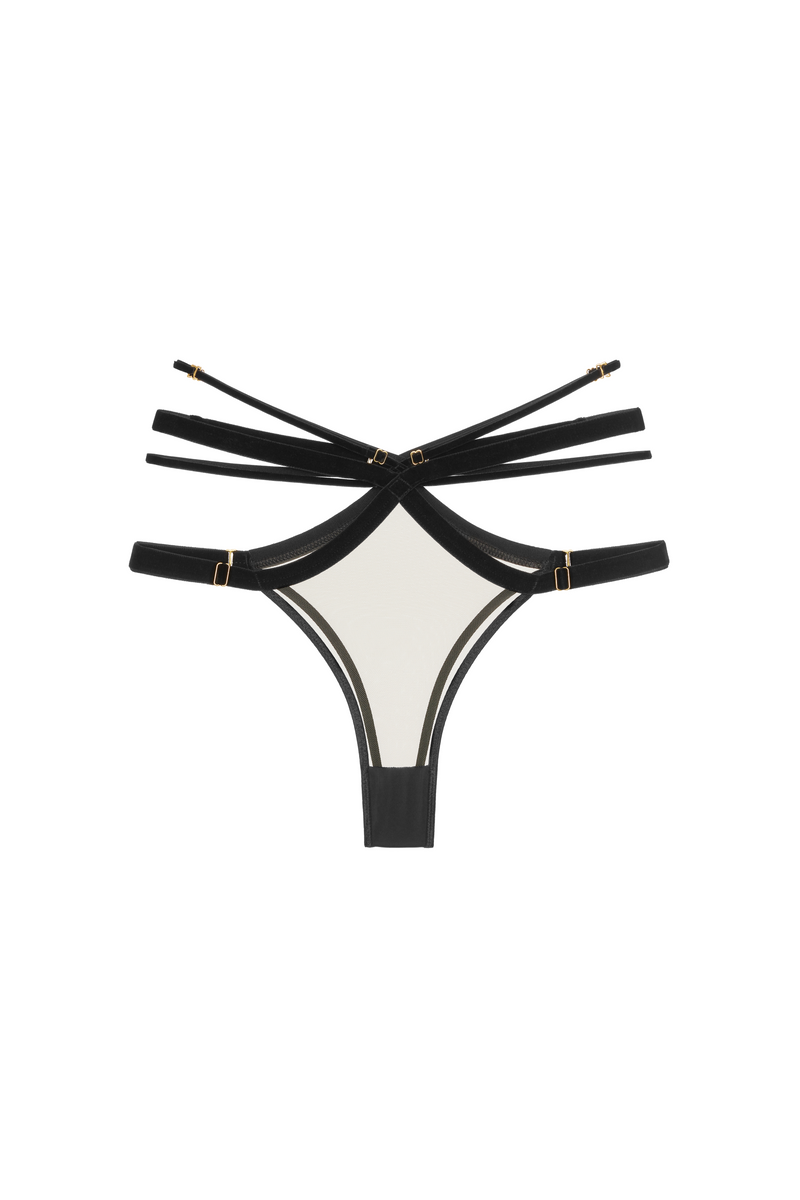 Forget Me Not Knicker Black