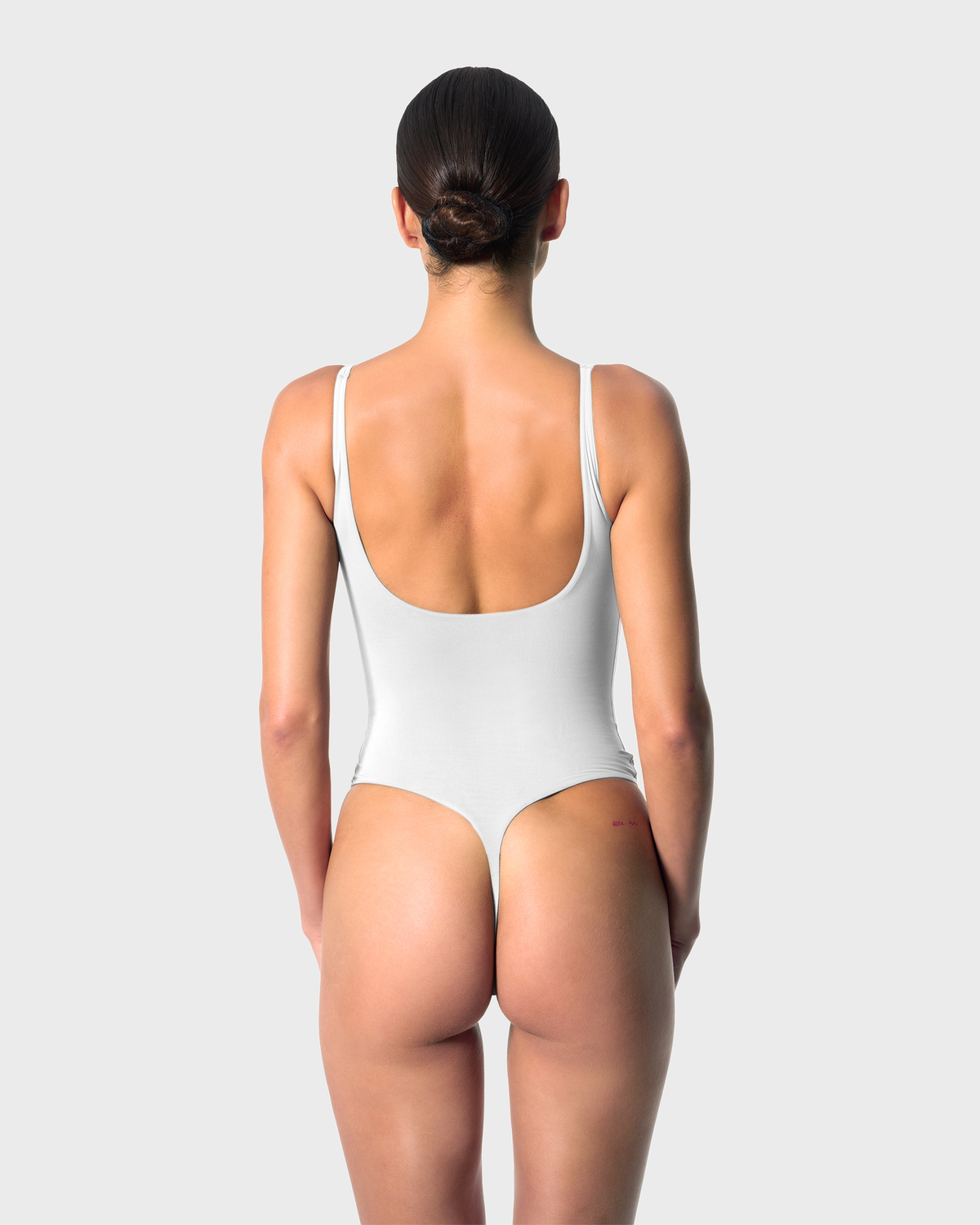Second Skin Square-Neck Bodysuit White