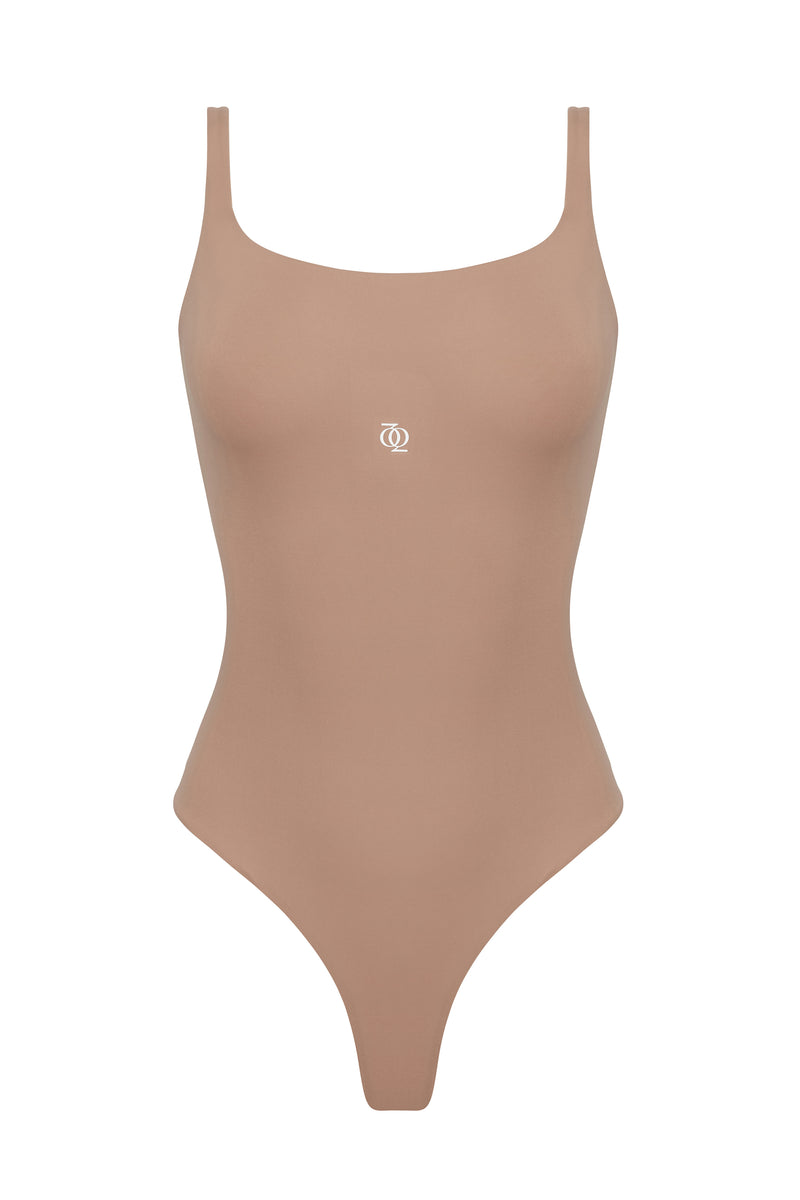 Second Skin Square-Neck Bodysuit Nude